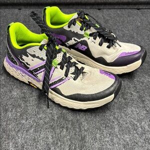 New Balance Black and Purple Athletic Shoes with Chunky Sole